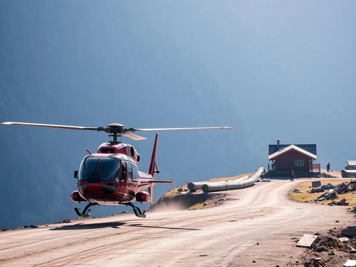 Helikopter-Lastentransporte in den Schweizer Alpen
