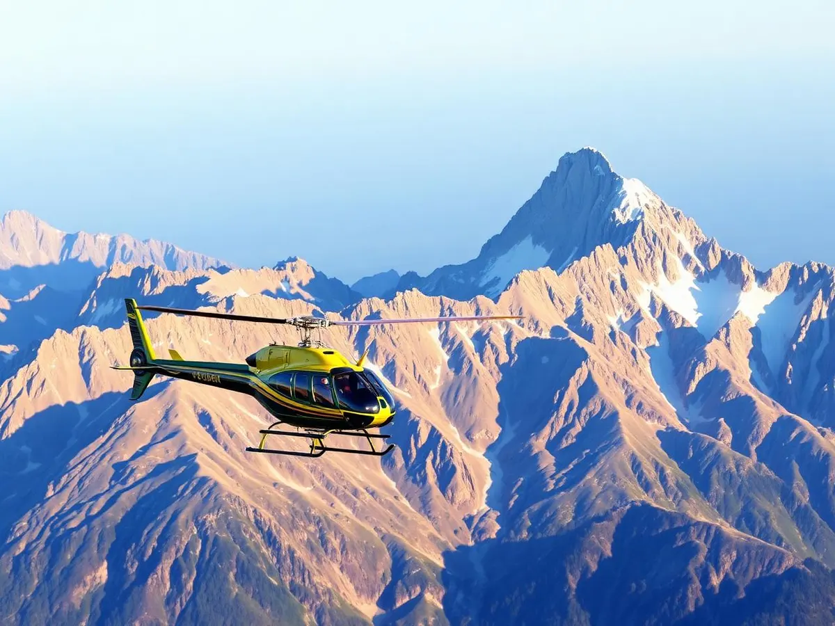 Immagine illustrativa (generata con IA) Elicottero – volo panoramico «Bietschhorn-Region», Wallis