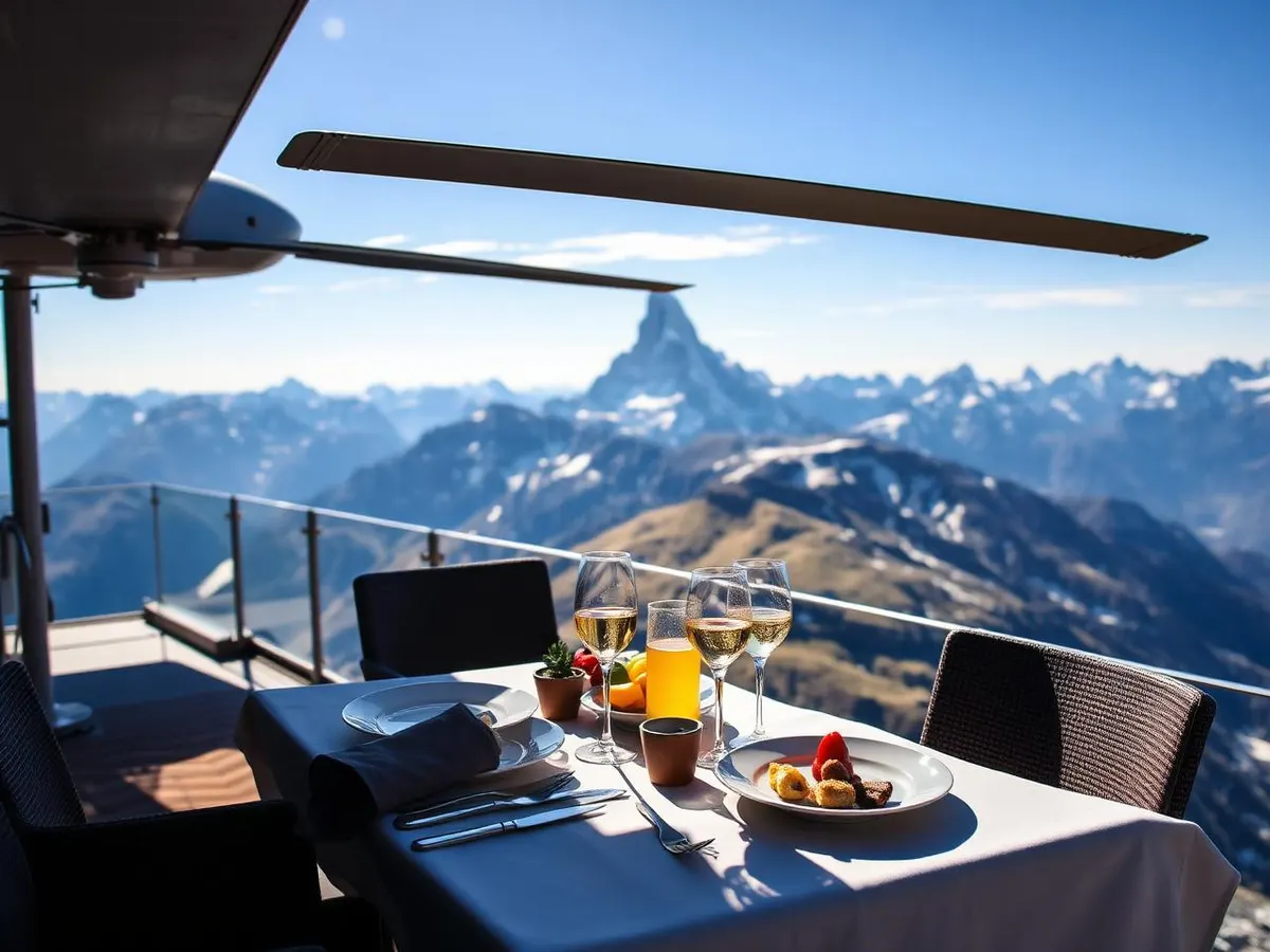 Immagine illustrativa (generata con IA) Elicottero – volo evento «Gourmet Special», Wallis