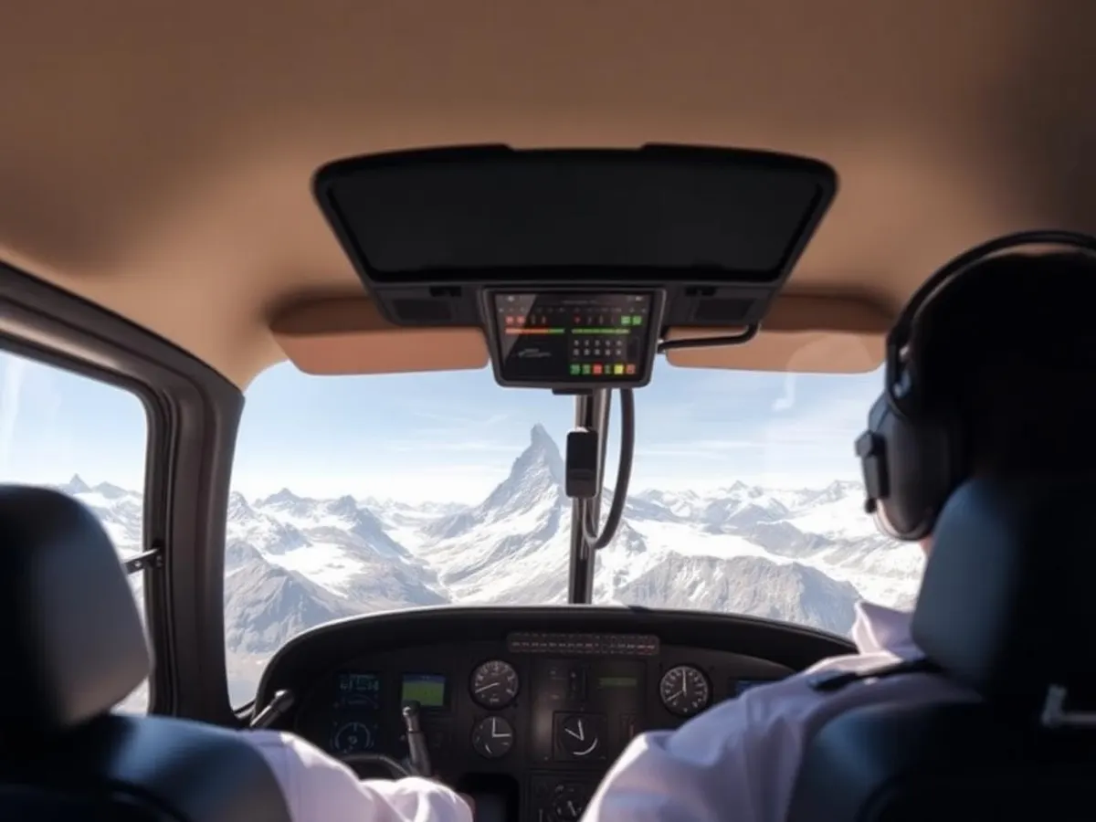 Immagine illustrativa (generata con IA) Elicottero – volo panoramico «Matterhornflug», Bern