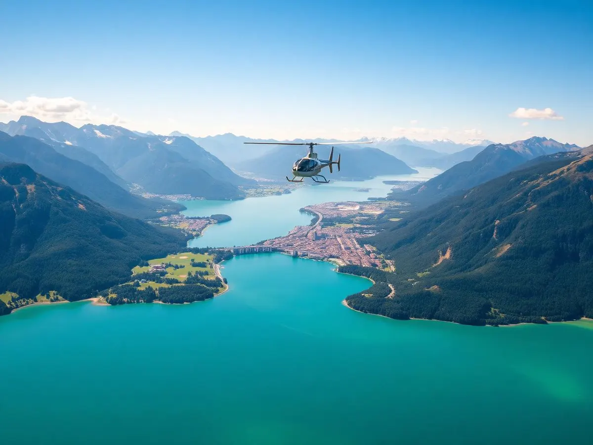 Immagine illustrativa (generata con IA) Elicottero – volo panoramico «Seenflug Berner Oberland», Berner Oberland